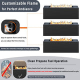 U_STYLE 2 - Piece 41.9" Propane Fire Pit Set with MGO Tank Cover Table - 🟢 Fire Pits available at Alpine Outlets in Denver