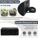 U_STYLE 2 - Piece 41.9" Propane Fire Pit Set with MGO Tank Cover Table - 🟢 Fire Pits available at Alpine Outlets in Denver