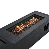 U_STYLE 2 - Piece 41.9" Propane Fire Pit Set with MGO Tank Cover Table - 🟢 Fire Pits available at Alpine Outlets in Denver