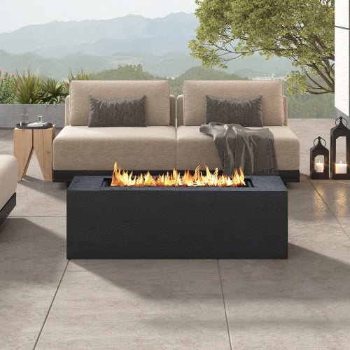 U_STYLE 2 - Piece 41.9" Propane Fire Pit Set with MGO Tank Cover Table - 🟢 Fire Pits available at Alpine Outlets in Denver