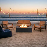 U_STYLE 2 - Piece 41.9" Propane Fire Pit Set with MGO Tank Cover Table - 🟢 Fire Pits available at Alpine Outlets in Denver