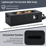 U_STYLE 2 - Piece 41.9" Propane Fire Pit Set with MGO Tank Cover Table - 🟢 Fire Pits available at Alpine Outlets in Denver
