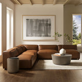 Upholstered 5 - Piece L - Shaped Vegan Leather Modular Sofa 87 Inch - Living Room Furniture available at Alpine Outlets in Denver