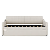 Upholstered Daybed With Trundle And USB Charging - Trundle Beds available at Alpine Outlets in Denver