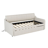 Upholstered Daybed With Trundle And USB Charging - Trundle Beds available at Alpine Outlets in Denver