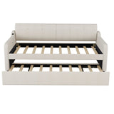 Upholstered Daybed With Trundle And USB Charging - Trundle Beds available at Alpine Outlets in Denver