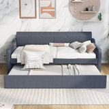 Upholstered Daybed With Trundle And USB Charging - Trundle Beds available at Alpine Outlets in Denver