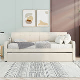 Upholstered Daybed With Trundle And USB Charging - Trundle Beds available at Alpine Outlets in Denver