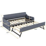 Upholstered Daybed With Trundle And USB Charging - Trundle Beds available at Alpine Outlets in Denver