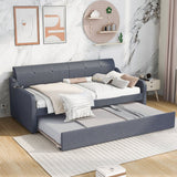 Upholstered Daybed With Trundle And USB Charging - Trundle Beds available at Alpine Outlets in Denver