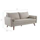 Upholstered Fabric Sofa with Bolster Pillows - Living Room Furniture available at Alpine Outlets in Denver