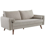 Upholstered Fabric Sofa with Bolster Pillows - Living Room Furniture available at Alpine Outlets in Denver