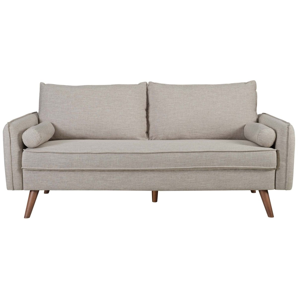 Upholstered Fabric Sofa with Bolster Pillows - Living Room Furniture available at Alpine Outlets in Denver