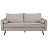 Upholstered Fabric Sofa with Bolster Pillows - Living Room Furniture available at Alpine Outlets in Denver