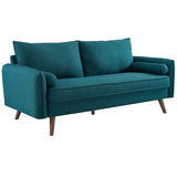 Upholstered Fabric Sofa with Bolster Pillows - Living Room Furniture available at Alpine Outlets in Denver