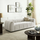 Upholstered Fabric Sofa with Grid Stitching and Deep Seating - Living Room Furniture available at Alpine Outlets in Denver