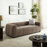 Upholstered Fabric Sofa with Grid Stitching and Deep Seating - Living Room Furniture available at Alpine Outlets in Denver