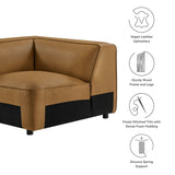 Upholstered Vegan Leather Modular Corner Chair 43 Inch - Living Room Furniture available at Alpine Outlets in Denver