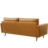 Valour Tufted Vegan Leather Sofa in Tan by Modway - Living Room Furniture available at Alpine Outlets in Denver