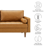 Valour Tufted Vegan Leather Sofa in Tan by Modway - Living Room Furniture available at Alpine Outlets in Denver