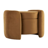 Velvet Storage Ottoman with Removable Lid – 28 Inch Upholstered - Ottomans available at Alpine Outlets in Denver