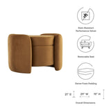 Velvet Storage Ottoman with Removable Lid – 28 Inch Upholstered - Ottomans available at Alpine Outlets in Denver