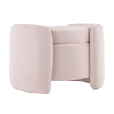 Velvet Storage Ottoman with Removable Lid – 28 Inch Upholstered - Ottomans available at Alpine Outlets in Denver