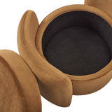 Velvet Storage Ottoman with Removable Lid – 28 Inch Upholstered - Ottomans available at Alpine Outlets in Denver