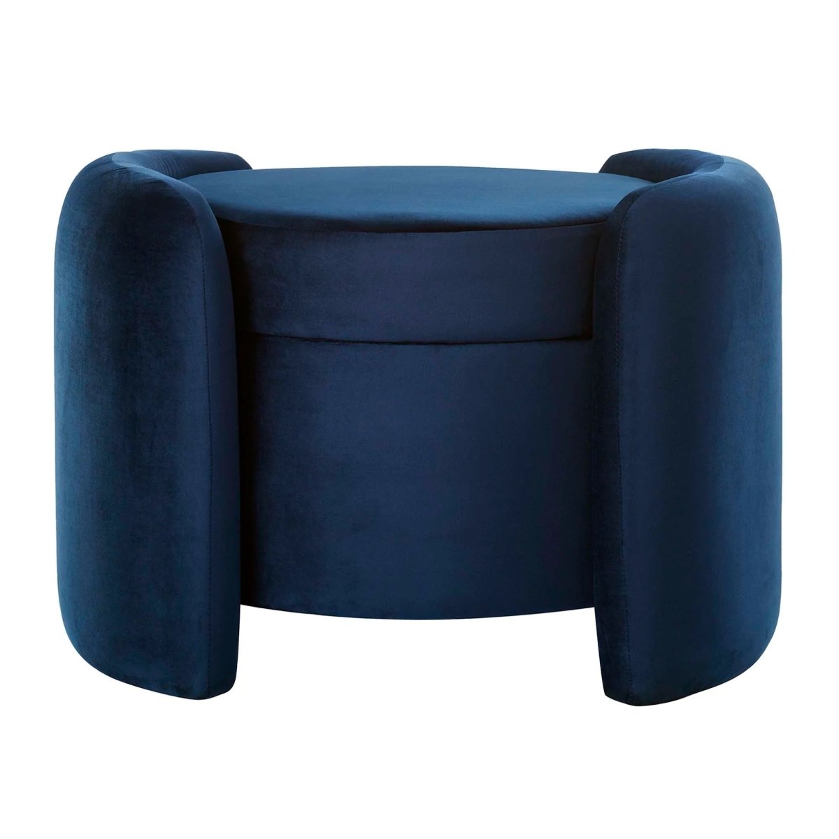 Velvet Storage Ottoman with Removable Lid – 28 Inch Upholstered - Ottomans available at Alpine Outlets in Denver
