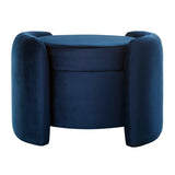 Velvet Storage Ottoman with Removable Lid – 28 Inch Upholstered - Ottomans available at Alpine Outlets in Denver