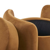Velvet Storage Ottoman with Removable Lid – 28 Inch Upholstered - Ottomans available at Alpine Outlets in Denver