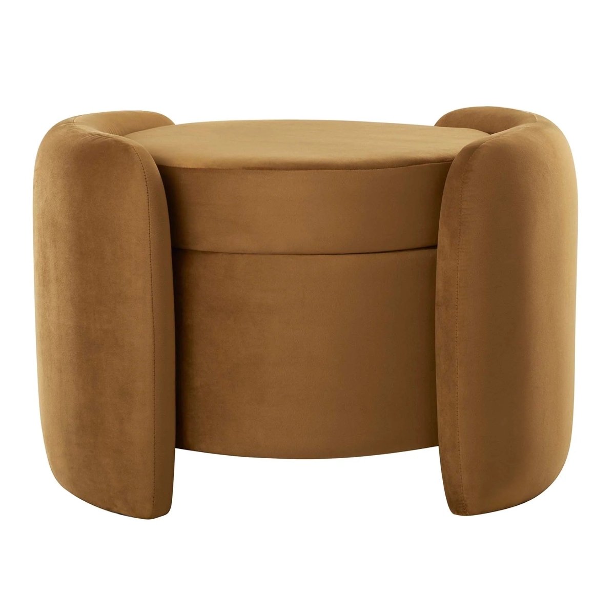 Velvet Storage Ottoman with Removable Lid – 28 Inch Upholstered - Ottomans available at Alpine Outlets in Denver