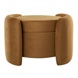 Velvet Storage Ottoman with Removable Lid – 28 Inch Upholstered - Ottomans available at Alpine Outlets in Denver
