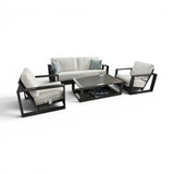 Veranda Classics Milan 4 - piece Deep Outdoor Patio Seating Set - 🟡 Outdoor Furniture Sets available at Alpine Outlets in Denver