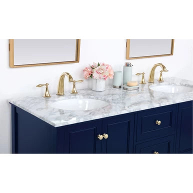 Metropolis 60 inch Blue Vanity Sink Set