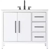 Millie 42 X 35 inch White Bathroom Vanity Cabinet