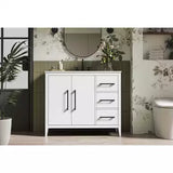 Millie 42 X 35 inch White Bathroom Vanity Cabinet