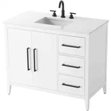 Millie 42 X 35 inch White Bathroom Vanity Cabinet