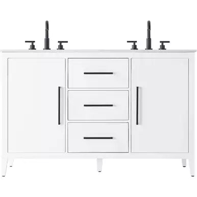 Millie 54 X 35 inch White Bathroom Vanity Cabinet
