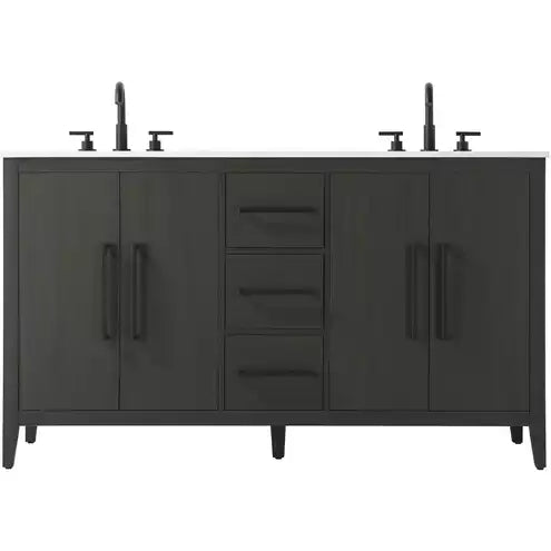 Elegant Lighting Millie 60" Free Standing Vanity Set - Mocha Brown