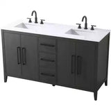Elegant Lighting Millie 60" Free Standing Vanity Set - Mocha Brown