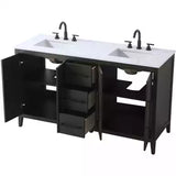 Elegant Lighting Millie 60" Free Standing Vanity Set - Mocha Brown