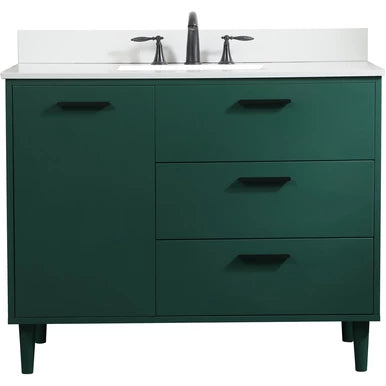 Elegant Lighting Baldwin 42" Free Standing Single Basin Vanity Set