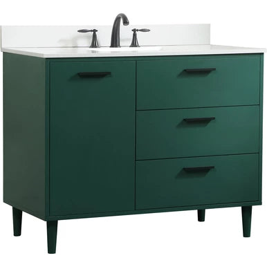 Elegant Lighting Baldwin 42" Free Standing Single Basin Vanity Set