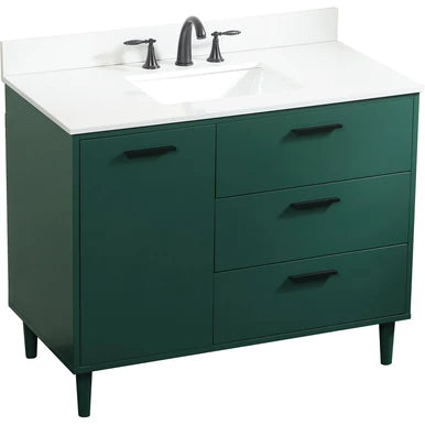 Elegant Lighting Baldwin 42" Free Standing Single Basin Vanity Set
