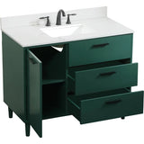 Elegant Lighting Baldwin 42" Free Standing Single Basin Vanity Set
