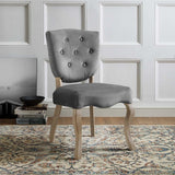 Vintage French Shield Back Performance Velvet Dining Side Chair - Dining Chairs available at Alpine Outlets in Denver