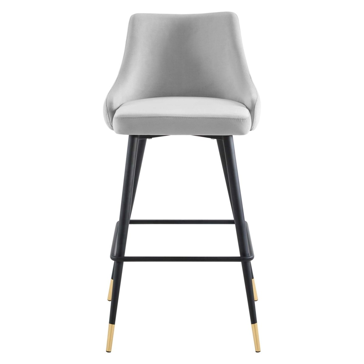 Vintage Glam Performance Velvet Bar Stool – Black and Gold 40 Inch - Stools available at Alpine Outlets in Denver