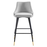 Vintage Glam Performance Velvet Bar Stool – Black and Gold 40 Inch - Stools available at Alpine Outlets in Denver