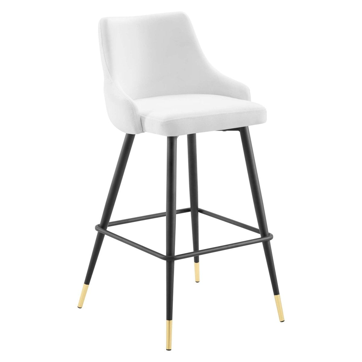 Vintage Glam Performance Velvet Bar Stool – Black and Gold 40 Inch - Stools available at Alpine Outlets in Denver